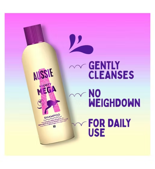 Aussie Mighty Mega Everyday Vegan Shampoo, 250ml